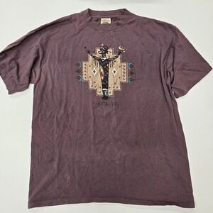 Vintage Prairie Mountain Santa Fe Graphic Tee XL‎ Southwestern T Shirt